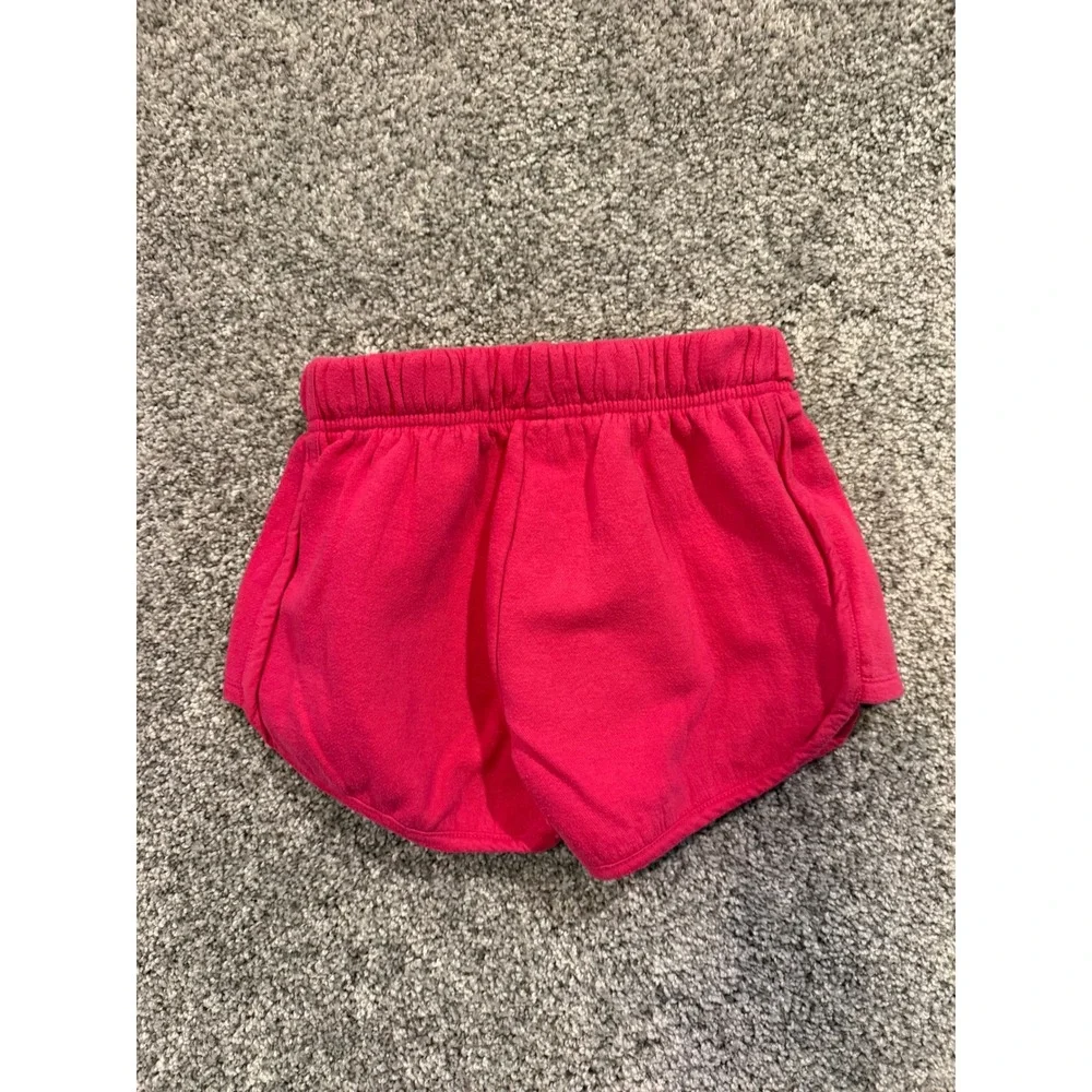 True Religion Shorts Girls L(6X) Pink Sweat Shorts Horseshoe Logo Dolphin Hem